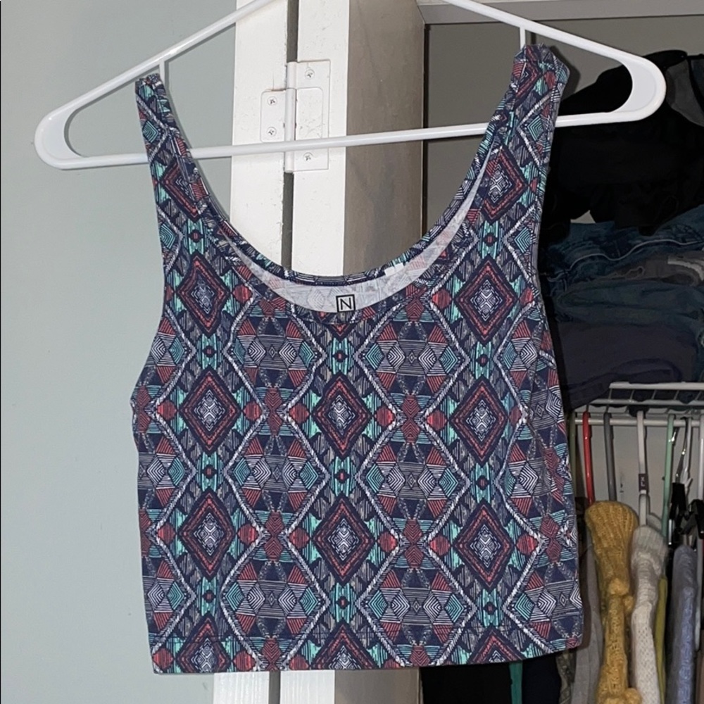 Aztec patterned crop top